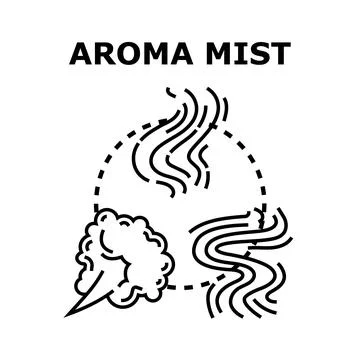 Aroma mist concept representing aromatherapy and fragrance Stock Illustration
