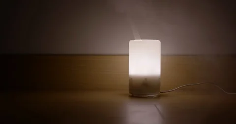 Aroma oil diffuser light Video stock 104149562