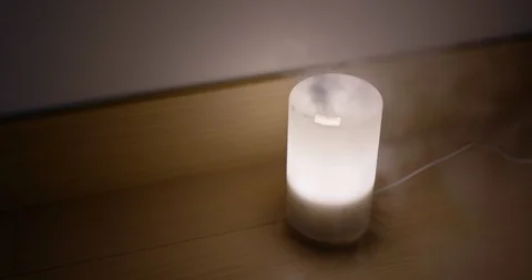 Aroma oil diffuser light Video stock 104385496