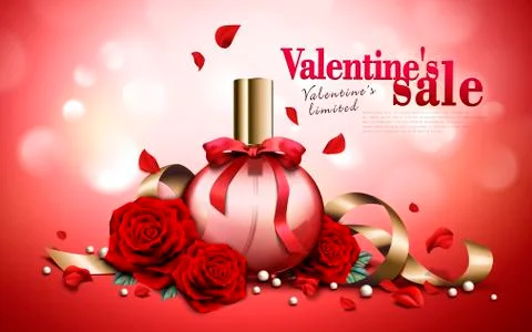 Aroma perfume ad Stock Illustration