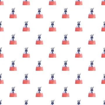 Aroma reed diffuser bottles forming seamless pattern Stock Illustration