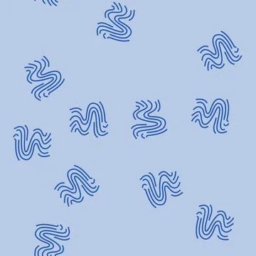 Aroma smell line seamless pattern Stock Illustration