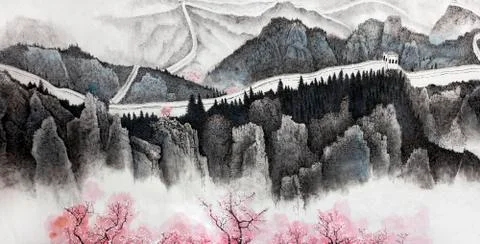 The aroma of spring in the mountains Illustrazione stock