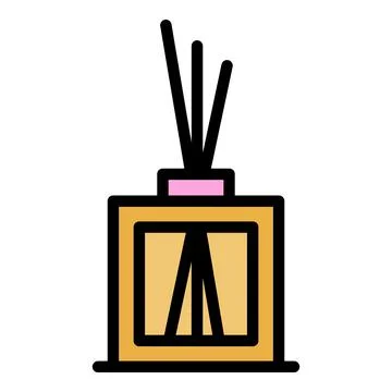 Aroma sticks diffuser icon color outline vector Stock Illustration
