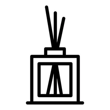Aroma sticks diffuser icon, outline style Stock Illustration