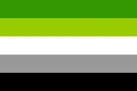 Aromantic Pride Flag vector illustration. LGBT community. Bright concept back Stock Illustration