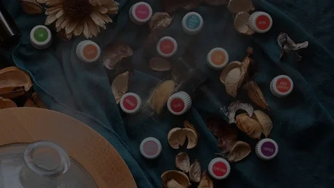 Aromatheraphy: an essence diffuser is vaporising aromas Stock Footage 129731938