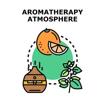 Aromatherapy atmosphere enhancing wellness and relaxation Stock Illustration