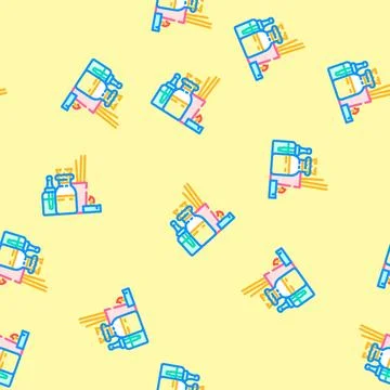 Aromatherapy ayurveda vector seamless pattern Stock Illustration