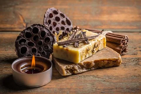 Aromatherapy bath soap Stock Photos