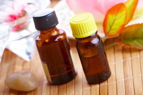 Aromatherapy in bottles Stock Photos