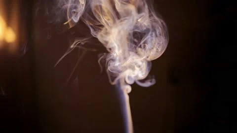 Aromatherapy burning incense stick close up. Indian incense sticks. Meditation Stock Footage 232877541