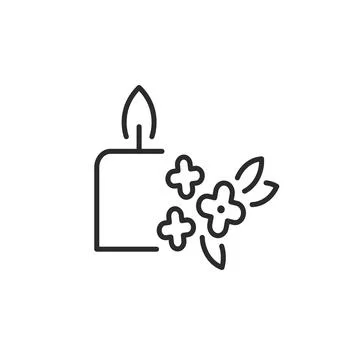Aromatherapy Candle Icon Stock Illustration