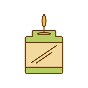 Aromatherapy candle spa isolated icon Illustrazione stock