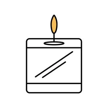 Aromatherapy candle spa isolated icon Stock Illustration