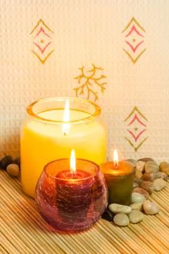 Aromatherapy Candles Foto stock