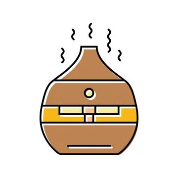 Aromatherapy diffuser recovery wellness color icon vector illustration Stock Illustration
