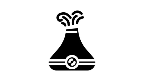 Aromatherapy diffuser recovery wellness glyph icon animation Stock Footage 326733556