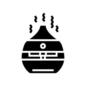 Aromatherapy diffuser recovery wellness glyph icon vector illustration Stock Illustration
