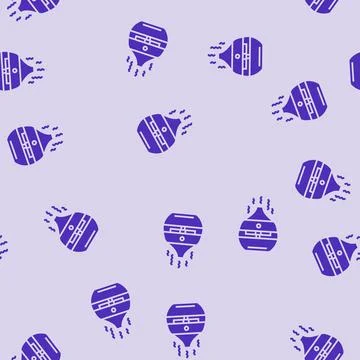 Aromatherapy diffuser recovery wellness glyph seamless pattern Stock Illustration