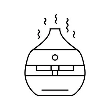 Aromatherapy diffuser recovery wellness line icon vector illustration Stock Illustration