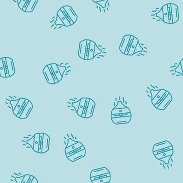 Aromatherapy diffuser recovery wellness line seamless pattern Stock Illustration