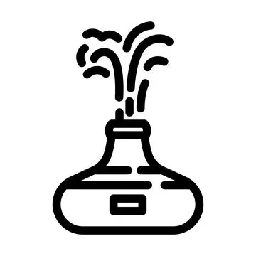 Aromatherapy diffuser spa therapy treatment line icon vector illustration イラスト素材