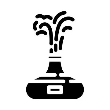Aromatherapy diffuser spa therapy treatment glyph icon vector illustration イラスト素材