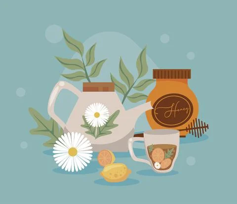 Aromatherapy with flowers Stock Illustration