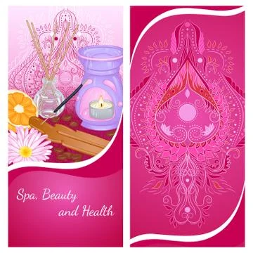 Aromatherapy flyer spa Stock Illustration