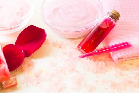 Aromatherapy items set Foto stock