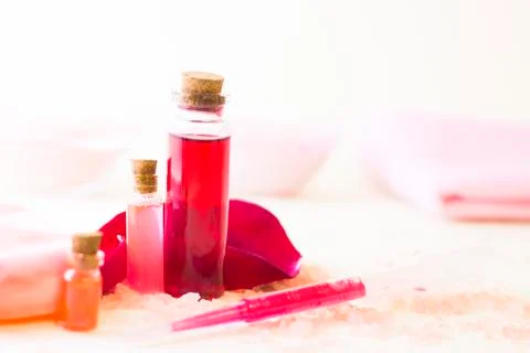 Aromatherapy items set Stock Photos