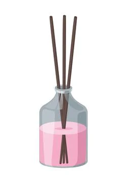 Aromatherapy scent diffuser bottle Stock Illustration