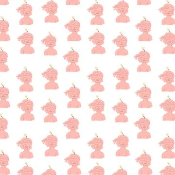 Aromatherapy Seamless Pattern with Vector Candles Stock Illustration