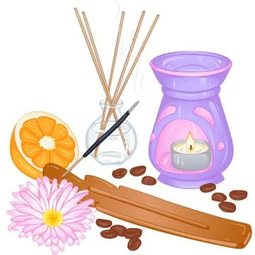 Aromatherapy spa object Stock Illustration