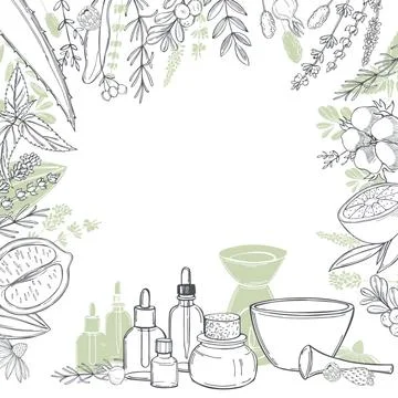 Aromatherapy vector background. Stock Illustration