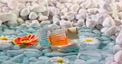 Aromatic amber perfume perfectly cooling for at sea. Stock-Footage 334611304