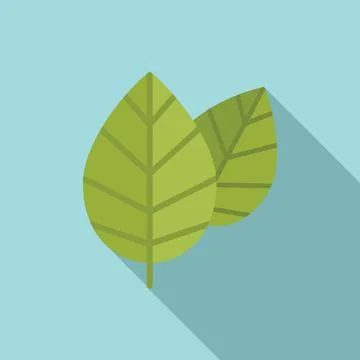 Aromatic basil food icon flat vector. Herb leaf Stock Illustration