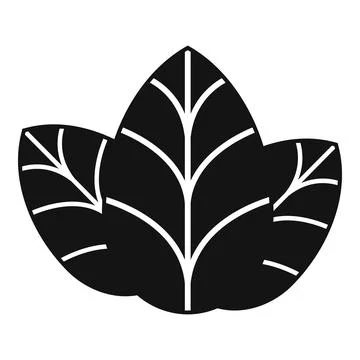 Aromatic basil food icon simple vector. Herb leaf Stock Illustration