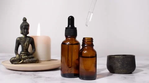 Aromatic candle and Buddha Stock Footage 202188002