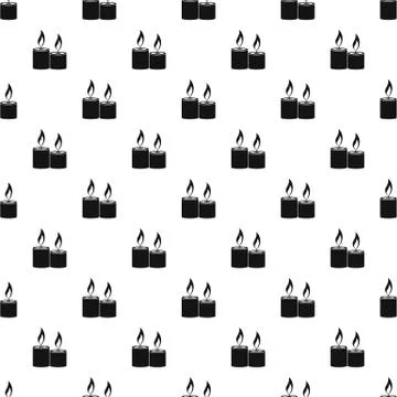 Aromatic candles pattern Stock Illustration
