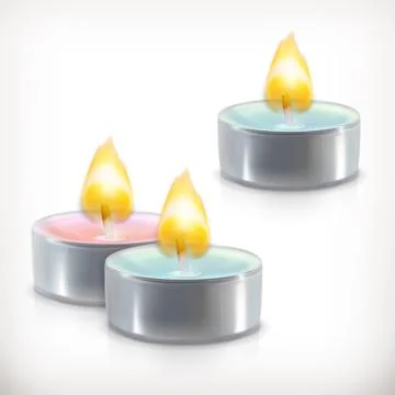 Aromatic candles, vector icons Stock Illustration