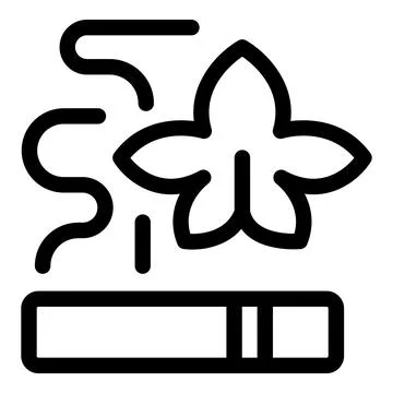 Aromatic cigarette with flower representing flavored tobacco Illustration