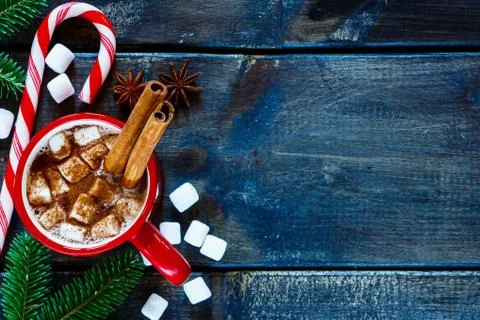 Aromatic cocoa drink Stock Photos