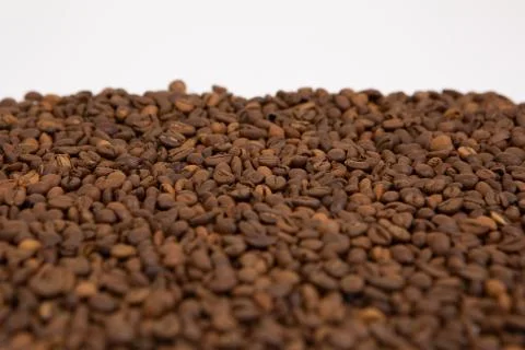 Aromatic coffee beans close-up, texture Stock Photos