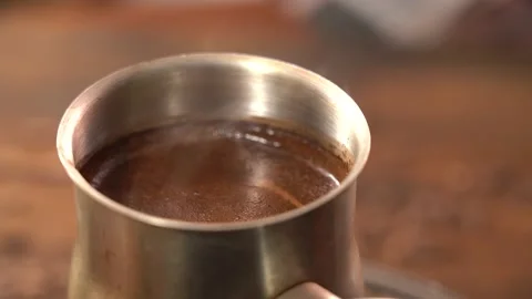 Aromatic Coffee Brewed in a Manual Coffee Maker Stock Footage 145420152