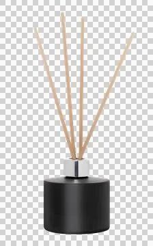 Aromatic diffuser bottle with sticks Stock Photos