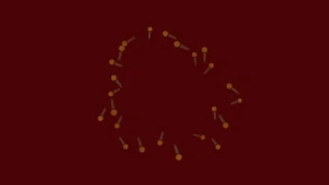 Aromatic Dried Clove Spices Scattering Animation with Detailed Nail Shapes .. Stock-Footage 346007123
