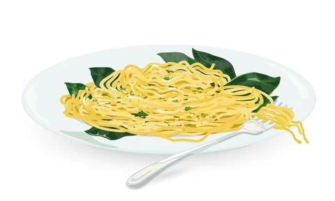 Aromatic hot dinner in cafe Stock Illustration