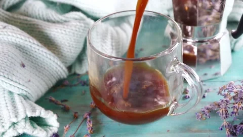 Aromatic lavandula latte Stock-Footage 200165975